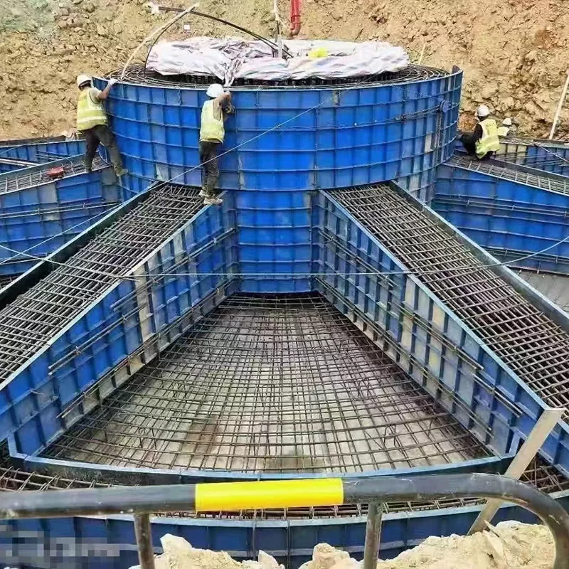 Stahlschalung für das Fundament einer Windkraftanlage